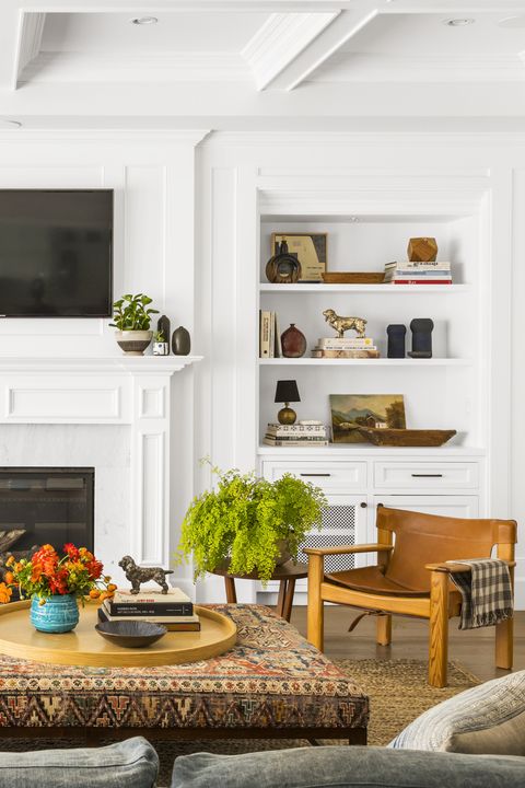 white textured living room